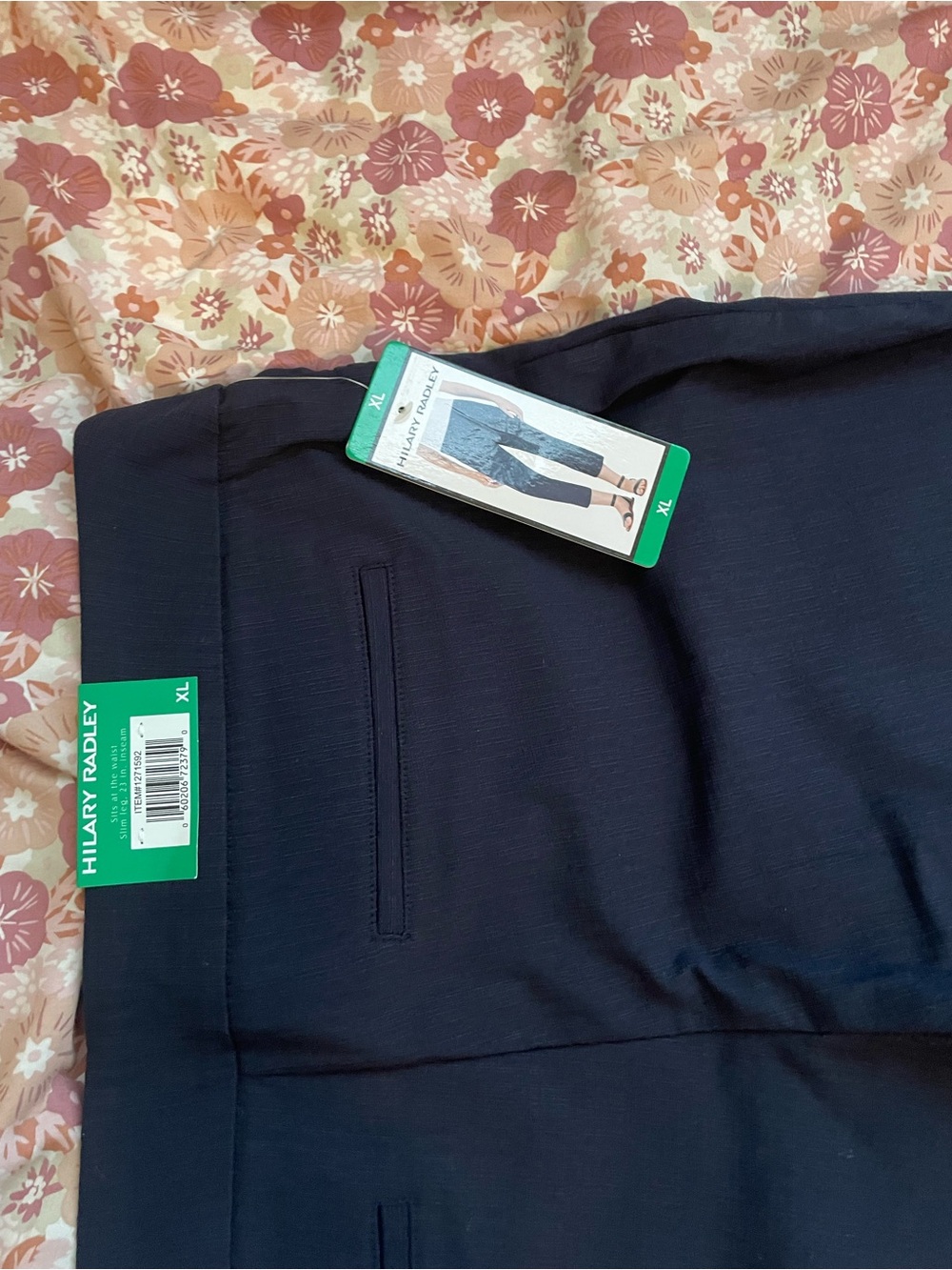 Hilary Radley Women’s Dark Navy Pull-On Dress Pants
